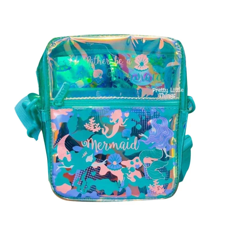 Holographic Cartoon Character Designed Sling Bag For Girls