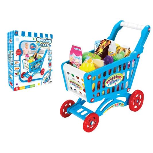 Grocery Shopping Cart Trolley Playset For Kids