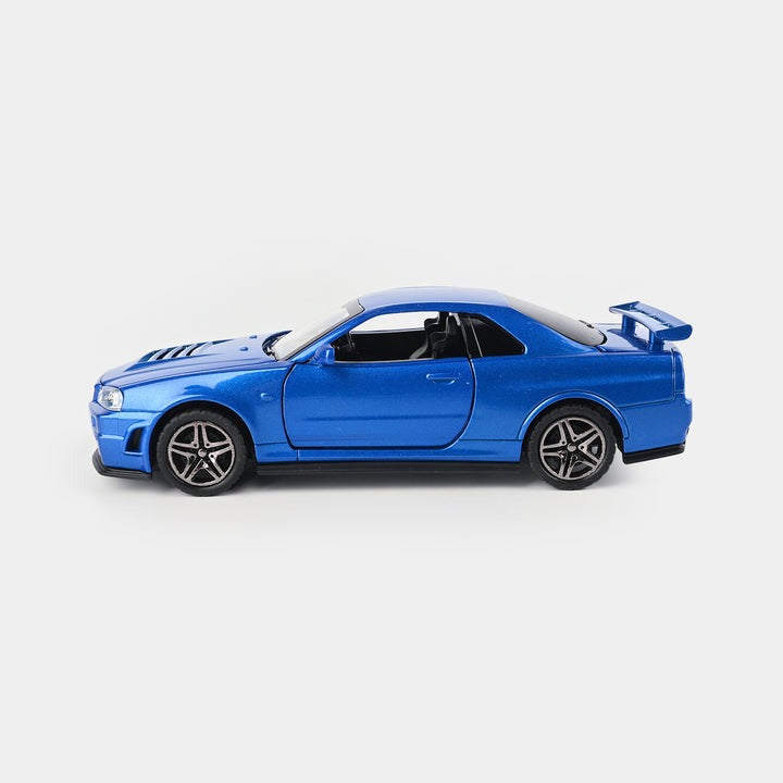 Nissan Skyline GT-R R34 V-Spec II 1:24 Scale Die-Cast Model – White Pearl Collectible Car