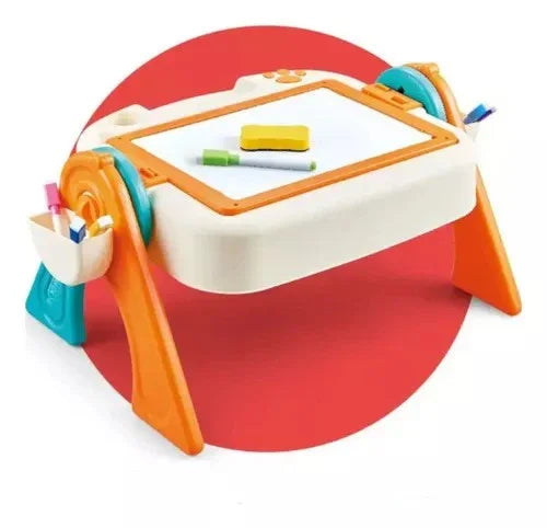 Multifunctional Kids Study Table with Double-Sided Writing Board & Accessories
