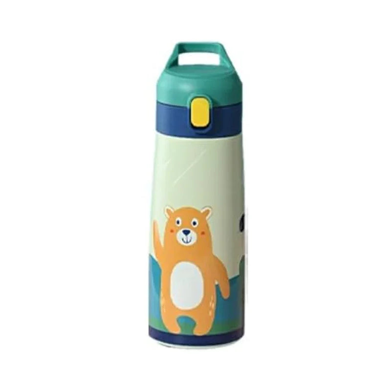 Cute Cartoon Printed Metal Water Sipper For Kids