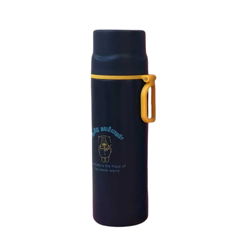 Baby Animals Metal Water Bottle With Cup (7194)