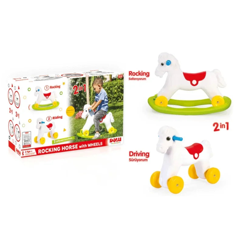 DOLU -  2 In 1 Rocking And Riding Horse For Kids