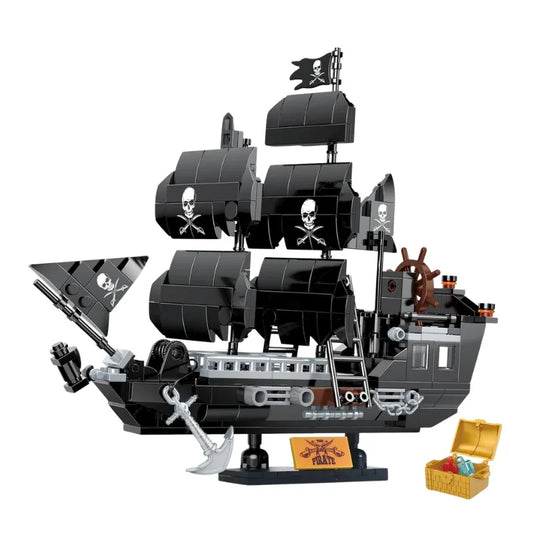 Pirate Ship Building Block Set Creative Adventure for Kids