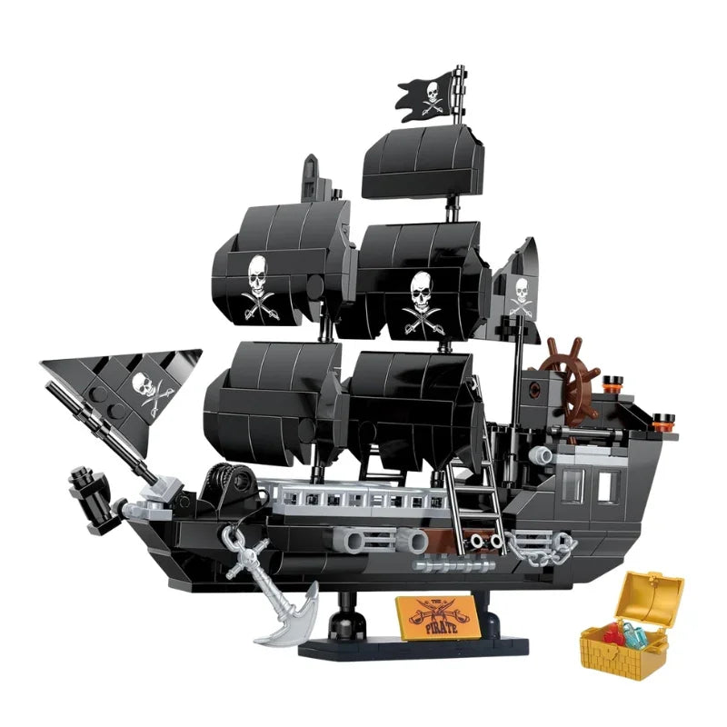 Pirate Ship Building Block Set Creative Adventure for Kids