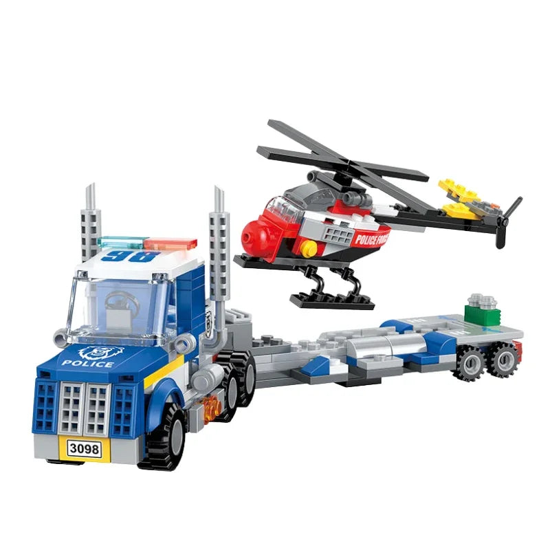 COGO Plastic Model Block 3 in 1 Polices Car Building Blocks Sets