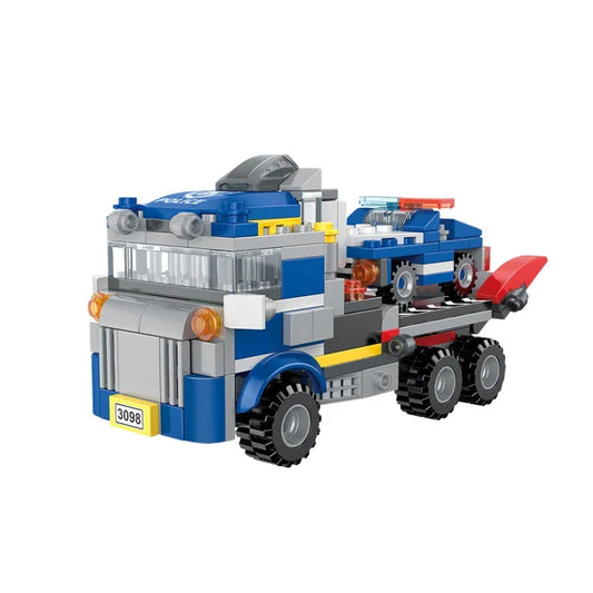 COGO Plastic Model Block 3 in 1 Polices Car Building Blocks Sets