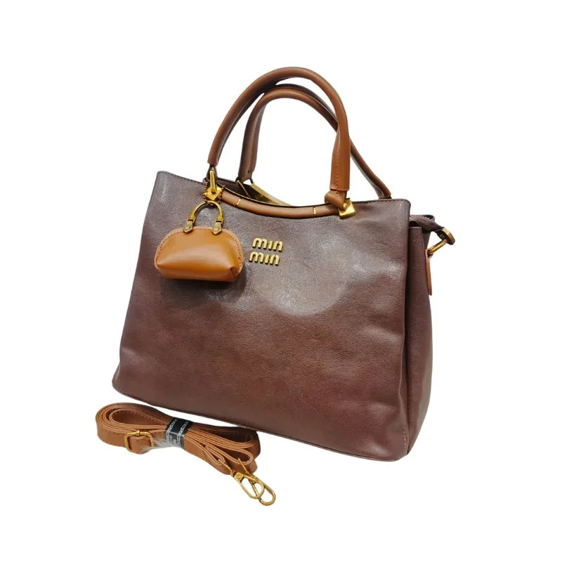 Trendy Girls Luxury Crossbody Shoulder Bag with 3 Zipper Compartments