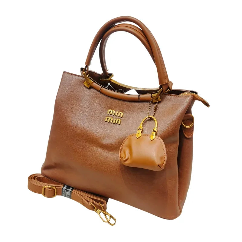 Trendy Girls Luxury Crossbody Shoulder Bag with 3 Zipper Compartments