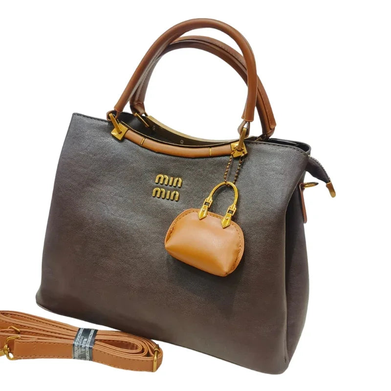 Trendy Girls Luxury Crossbody Shoulder Bag with 3 Zipper Compartments