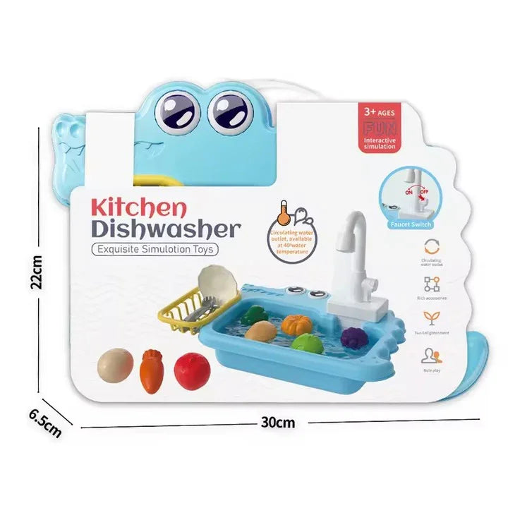 Pretend Play Sink Toy Kitchen Set – Play Sink with Running Water – Realistic Kitchen Toy for Kids