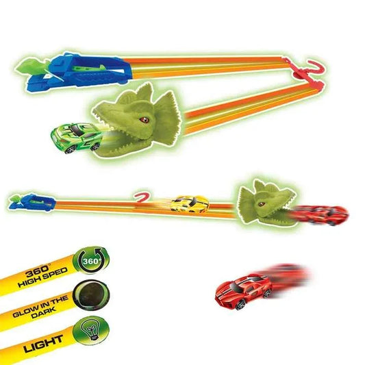 Hot Wheels Dino Launch Racing Track Set