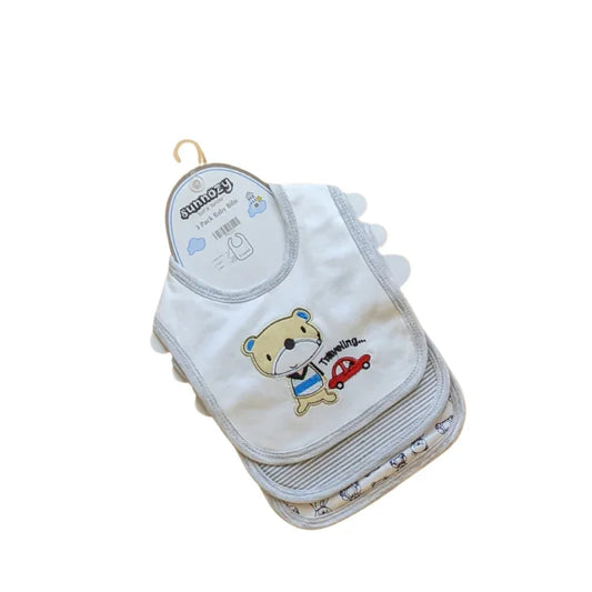 Baby Bibs Set of 3  Flower Design Soft, Absorbent  Stylish