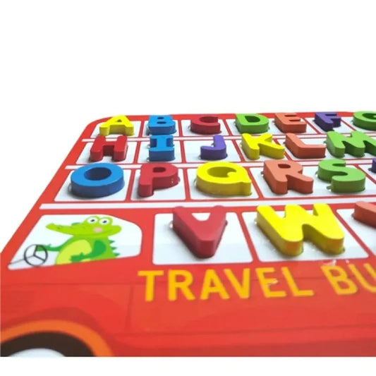 3D Educational  Alphabet Travel Bus Toy