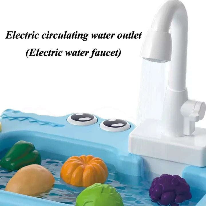 Pretend Play Sink Toy Kitchen Set – Play Sink with Running Water – Realistic Kitchen Toy for Kids