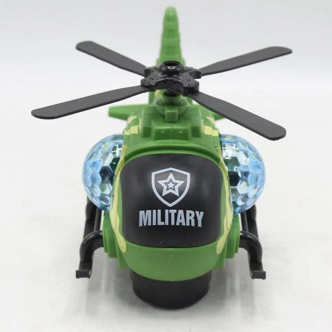 Military Spray Helicopter Toy with Light and Music – Action-Packed Aerial Fun for Kids (Deal)