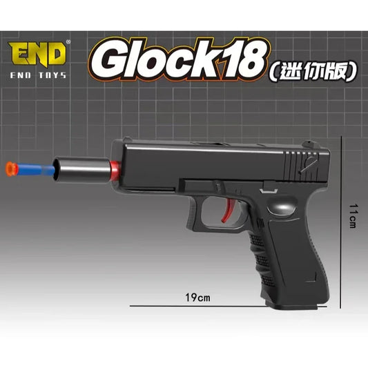 Soft Bullet Toy Gun  Glock Style Blaster with Safe Foam Darts