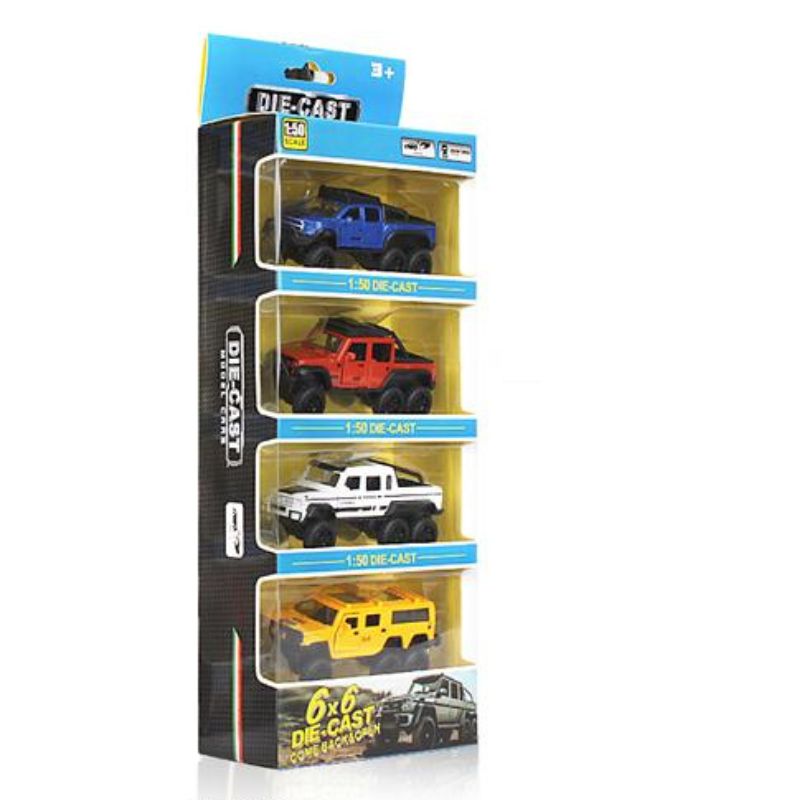 4 In 1 Diecast Metal Toy Vehicles With Openable Doors