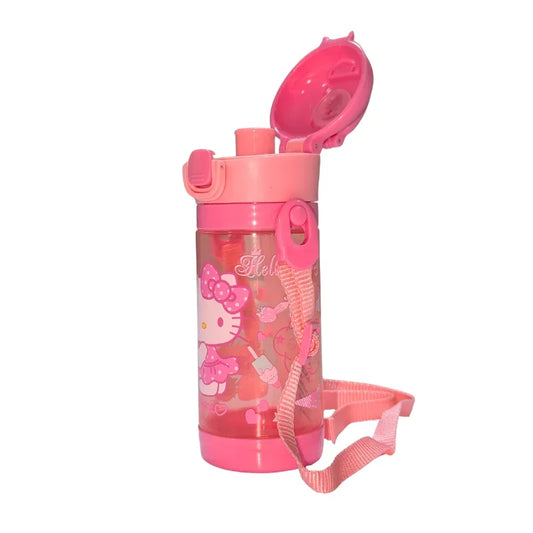 Hello Kitty Pink Water Bottle for Kids Cute Character Style