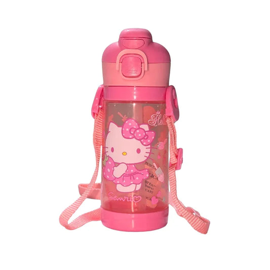 Hello Kitty Pink Water Bottle for Kids Cute Character Style