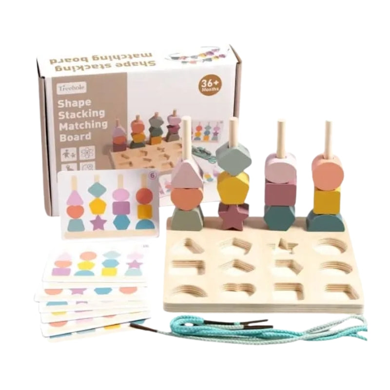 Shape Stacking Matching Board Game