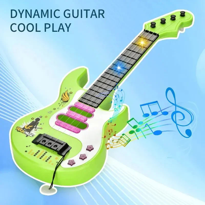 Electric Guitar Toy for Kids – Colorful Design with Music & Light Effects