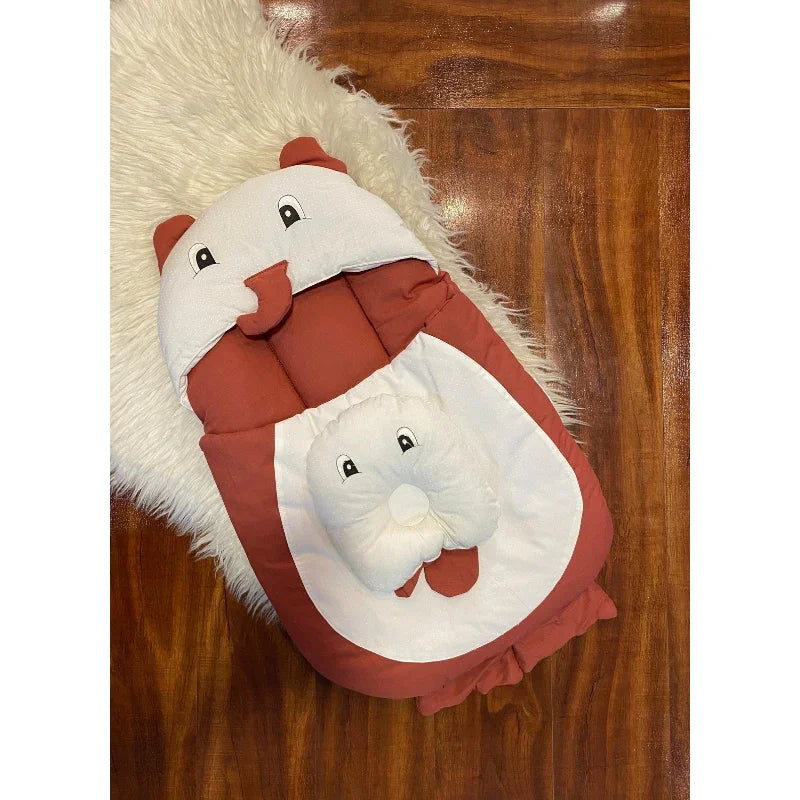 Cute Elephant Baby Nest Soft Comfortable and Safe Sleeping Pod for Infants