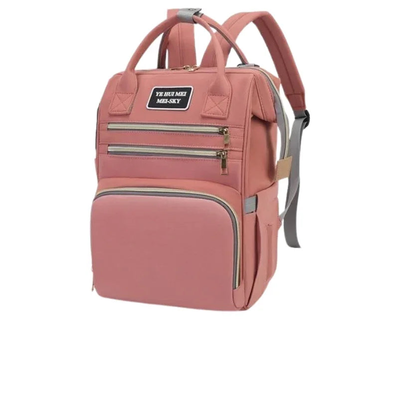 Multi-Purpose Mother and Baby Diaper Bag  Fashionable Women s Casual Backpack