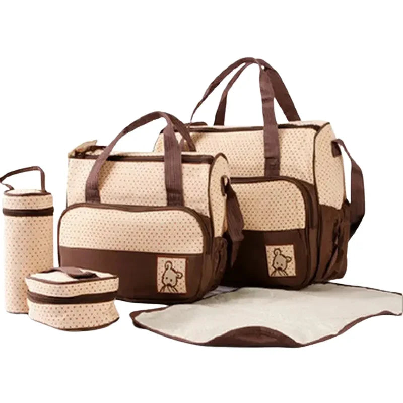 Multifunction Nappy Diaper Bag Set with Changing Pad  Spacious  Stylish Baby Handbag for Moms