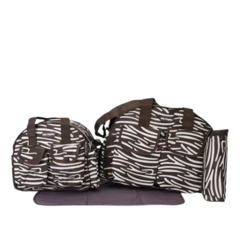 Sunshine 4 Piece Baby Diaper Bag Set  Navy Blue Stripes Stylish  Functional for Moms on the Go