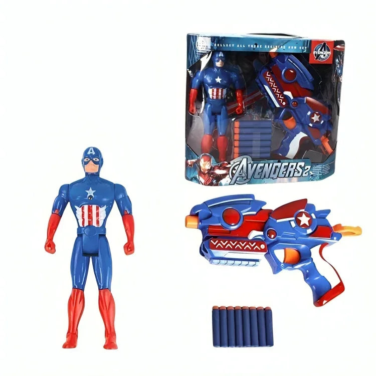Captain America Soft Bullet Toy Gun For Kids