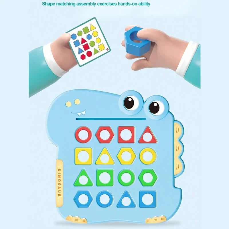 Early Education Dinosaur Shaped Pairing Game For Kids - 1 Piece Assorted