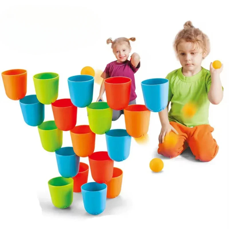 3 In 1 Quick Stacking Building Cup Playset For Kids - 30 Pcs