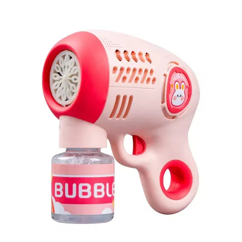 Smooth Electric Bubble Gun Toy With LED Light - 12 Holes
