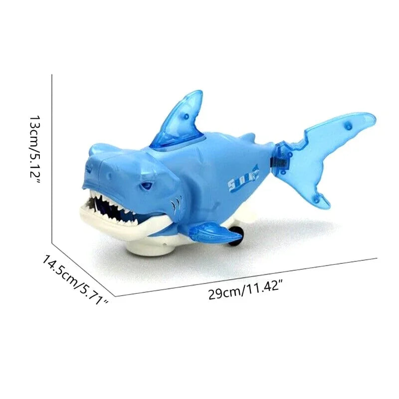 Musical Shark Rotating Toy With Lights For Kids