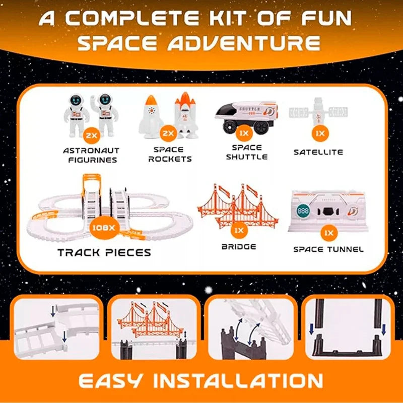 DIY Outer Space Track Set Educational Toy For Kids