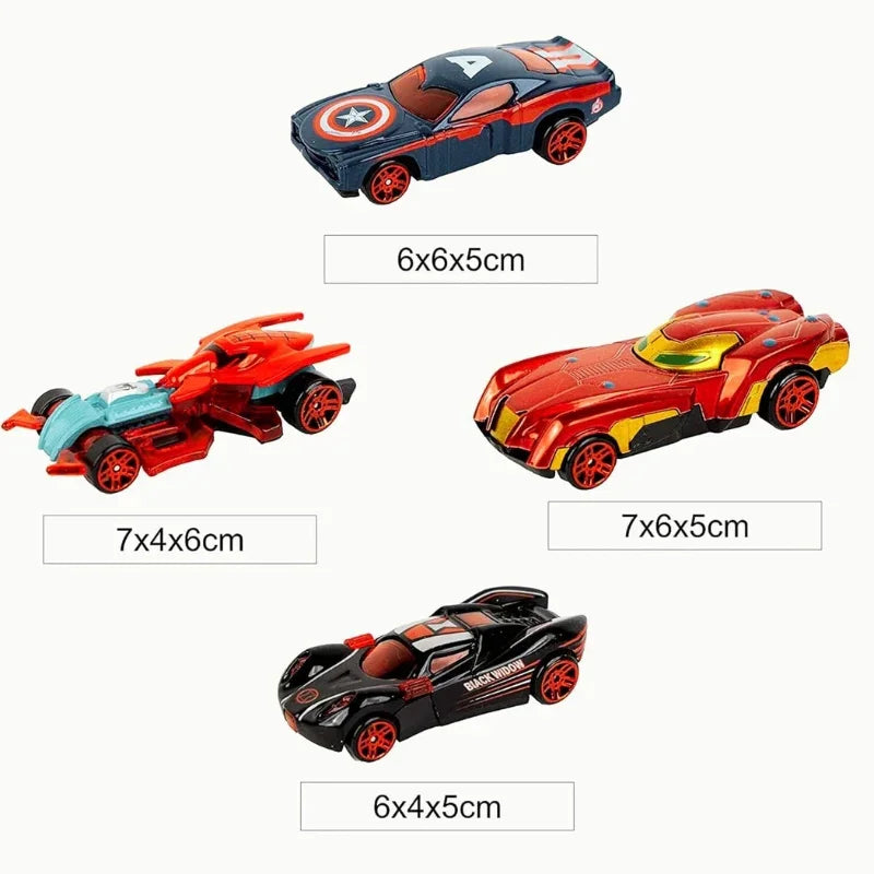 Avengers Diecast Car Set With Advanced Less Friction Tyres - Pack Of 6