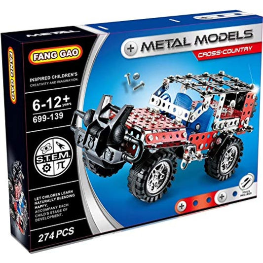 IntelloPlay Metal Toy 274 Pieces STEM Building & Construction Set