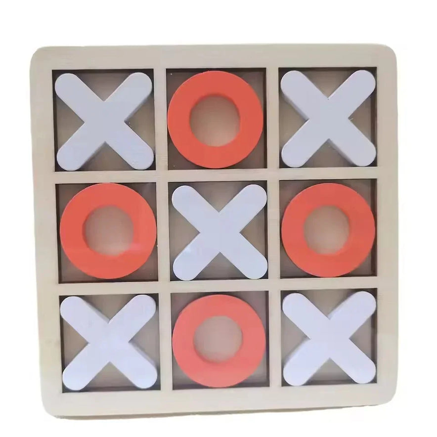 Classic Wooden Tic-Tac Game – Timeless Fun for Everyone Assorted