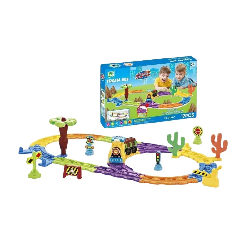 Colorful Adventure Train Set – 17-Piece Track Toy for Kids