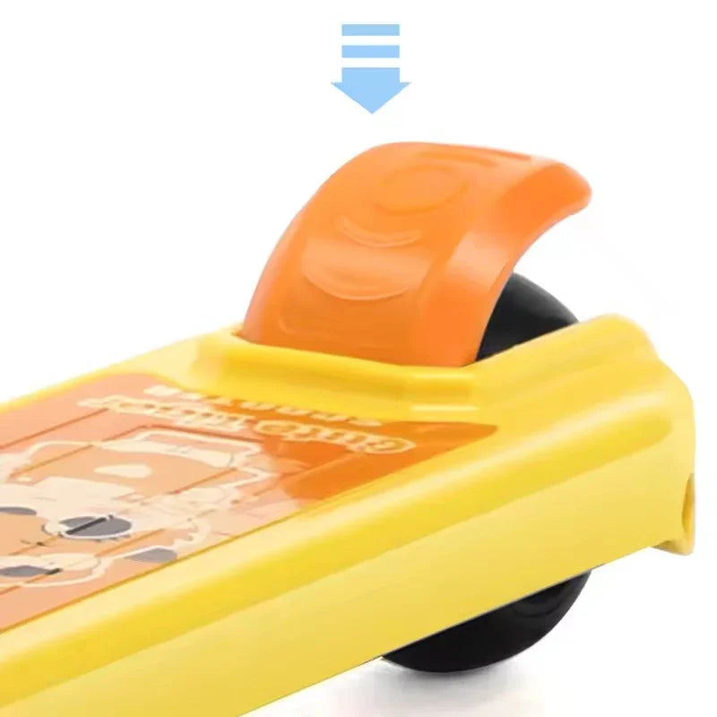 Foldable 3-Wheel Kick Scooter with Flashing Wheels & Adjustable Height