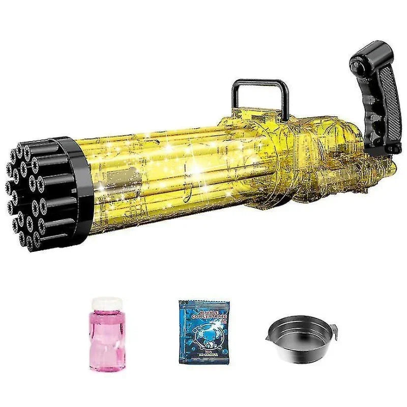 Gatling Electric Bubble Gun 25 Holes For Kids
