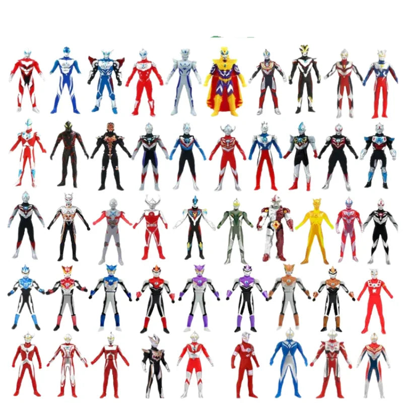 Pack of 5 13CM Ultraman Soft Plaastic Toys - Superman, Monster, Tyro, Blujet, De Cerro, Bella, Rob, Oub, Aix - Boys' Toys - Kids' Ultraman Set