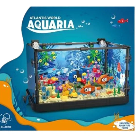 Aquarium Sea Life Building Blocks Set with Light Kit Toy for Kids  Adults