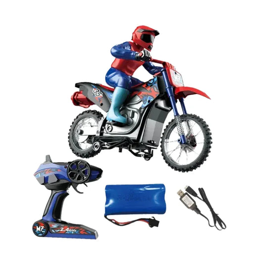 Rechargeable Remote Control Dirt Bike Toy with Rider – High-Speed Racing & Stunt Performance