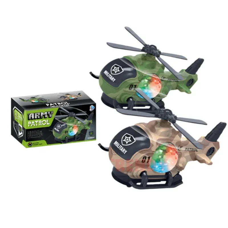Military Spray Helicopter Toy with Light and Music – Action-Packed Aerial Fun for Kids (Deal)