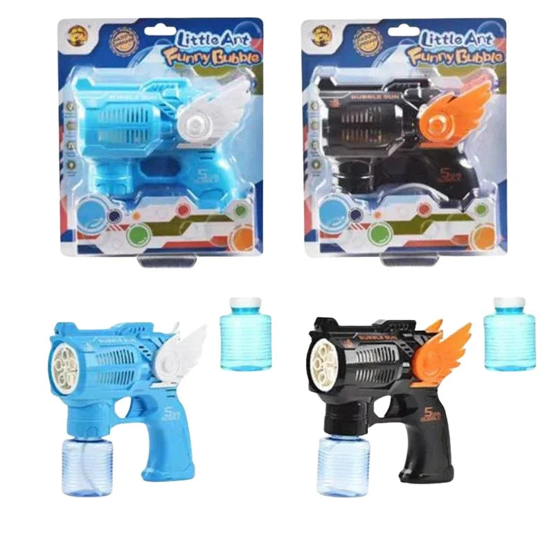 Electric Bubble Gun Toy with Fan Design – Automatic Bubble Blower for Kids