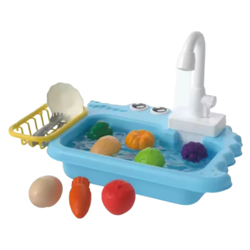 Pretend Play Sink Toy Kitchen Set – Play Sink with Running Water – Realistic Kitchen Toy for Kids