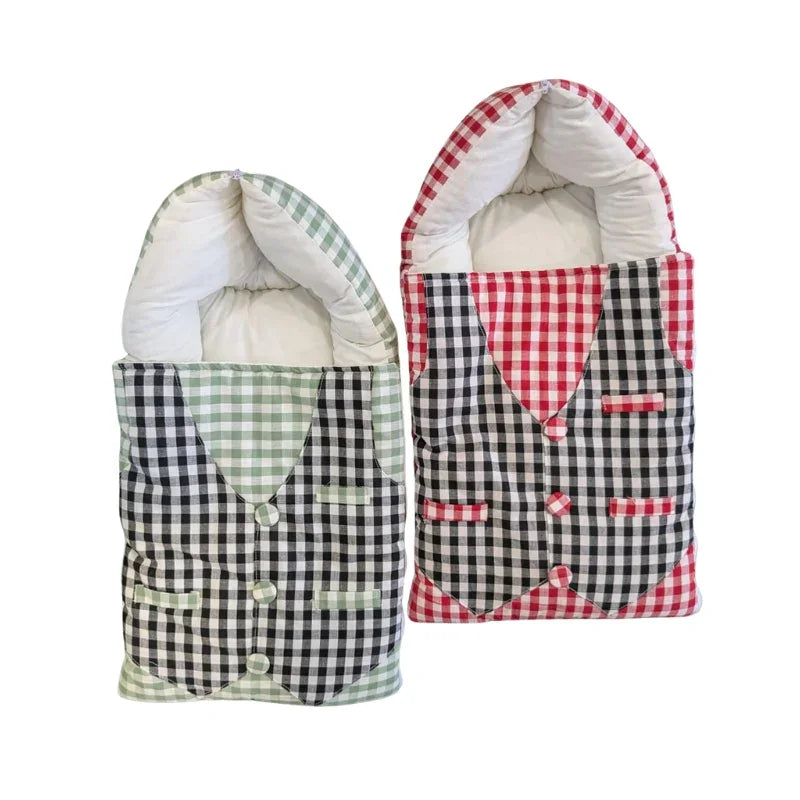 Gentleman Style Baby Sleeping Bag Soft  Cozy Vest Design Nest