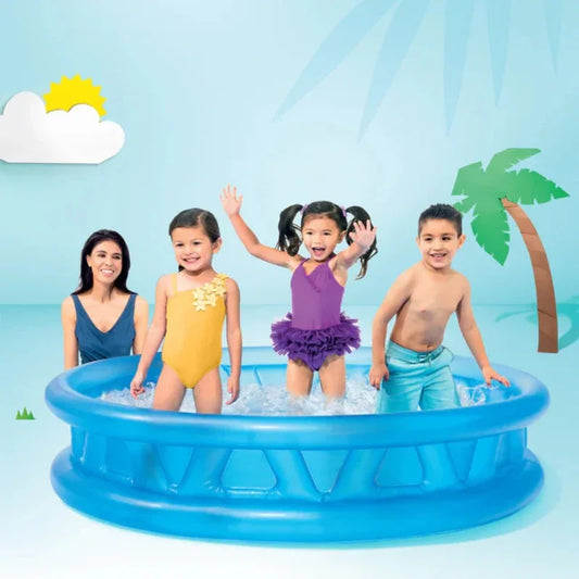 Intex Soft Side Round Pool Cool Comfy Splash Time in Blue